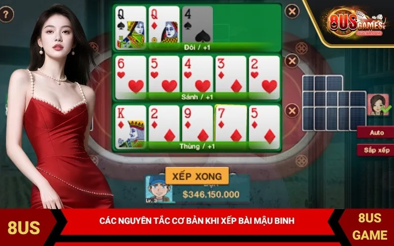 Các nguyên tắc cơ bản khi xếp bài Mậu Binh